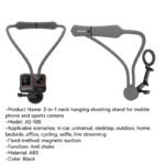 2-in-1 Magnetic Neck Mount for Smartphone & Action Camera | Hands-Free POV Vlog Shooting Holder - Image 2