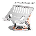 360-Degree Rotating Adjustable Aluminum Alloy Flat Bracket Desktop Support Frame for Tablet PC Stand Notebook Heightening - Image 3