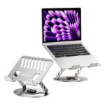 360-Degree Rotating Adjustable Aluminum Alloy Flat Bracket Desktop Support Frame for Tablet PC Stand Notebook Heightening