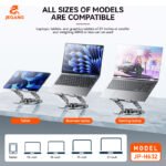Aluminum Alloy Laptop Cooling Stand with 360 Rotation and iPad Compatibility - Image 3