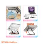 360-Degree Rotating Adjustable Aluminum Alloy Flat Bracket Desktop Support Frame for Tablet PC Stand Notebook Heightening - Image 7