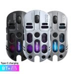 RGB 2.4G BT Dual-Mode 6D Ergonomic Gaming Mouse Magnesium Alloy Hollow Design Optical Tracking Backlit