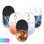 BT 2.4G Wireless Gaming Ergonomic Mini 3D Optical Mouse RGB Backlit Gradient Colors PC/Laptop Rechargeable Both
